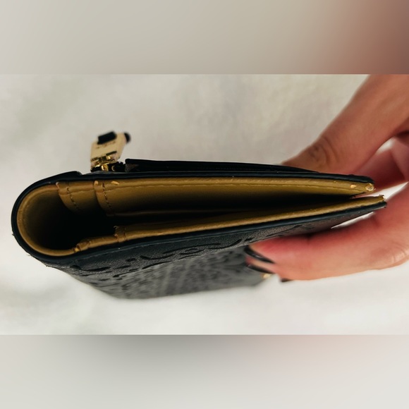 Lauren Ralph Lauren Crosshatch Black Pattern Slim Wallet, EUC - Picture 10 of 10